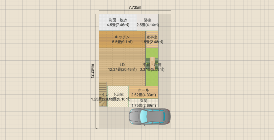 １７坪床面積