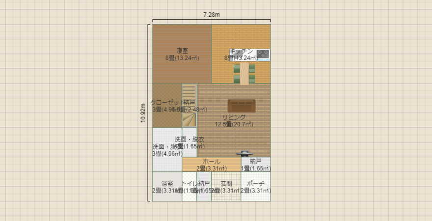 平屋23坪 ロフト