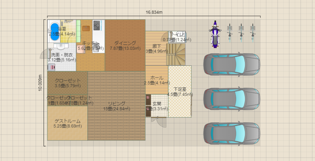 TESTケース１（南向き）