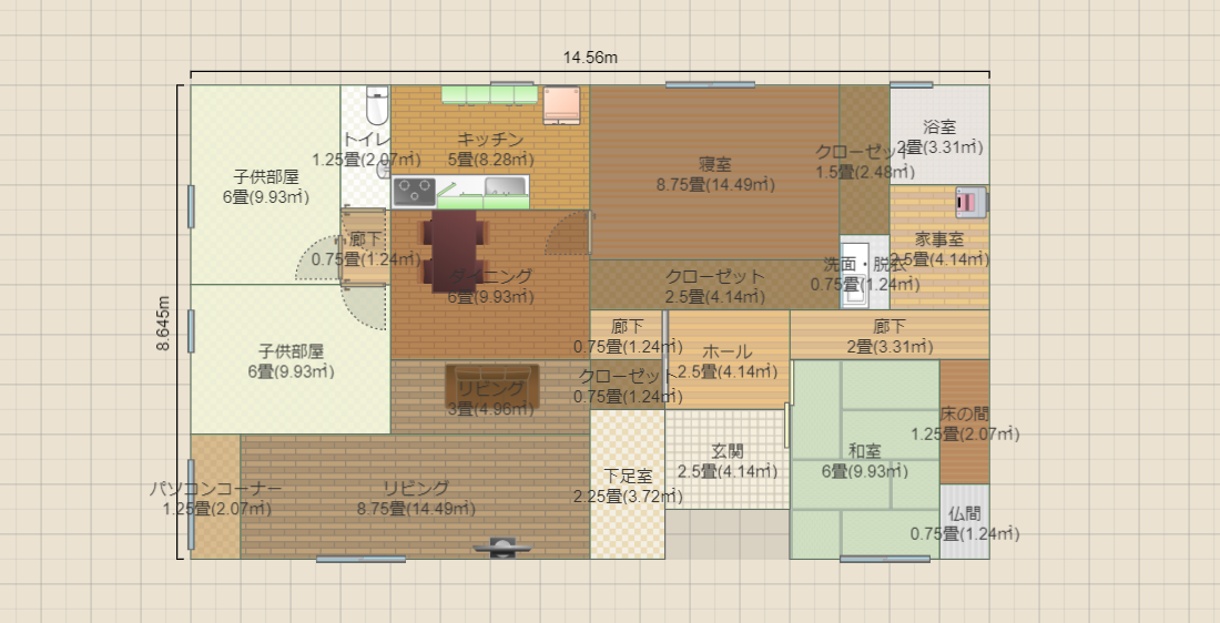 37.３坪