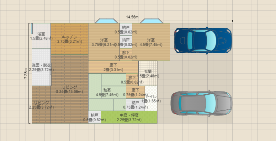 19坪平屋（土地約３０坪）