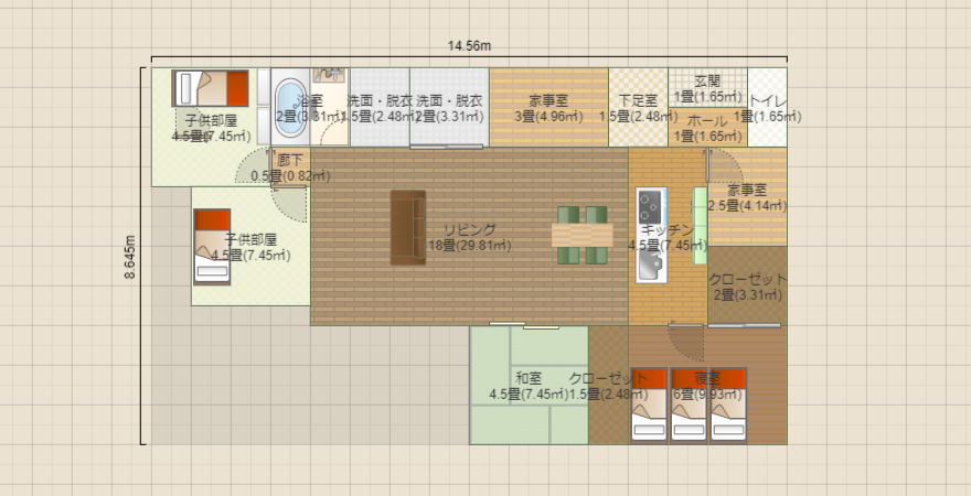 間取り案⑤2ぶたひこ