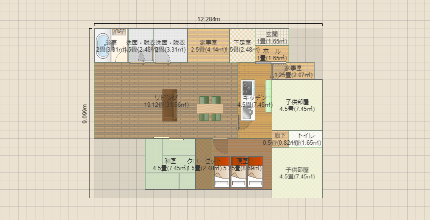 間取り案⑤2ぶたひこ