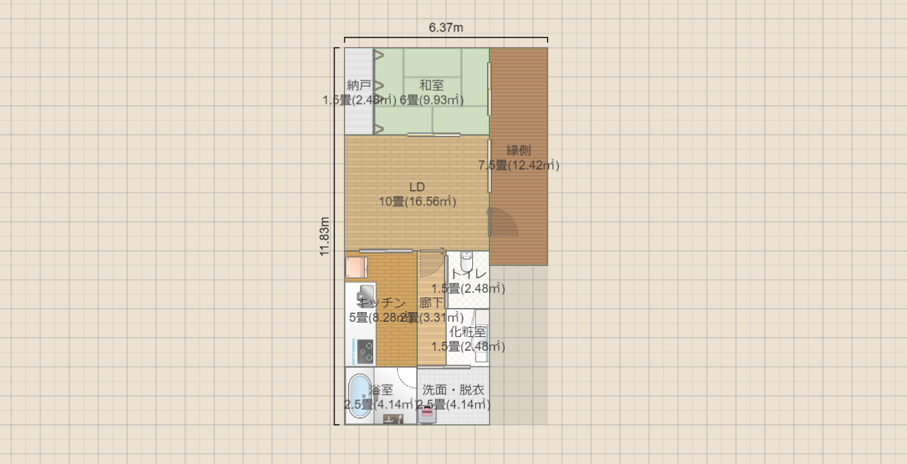 40フィートコンテナ二本分と少し