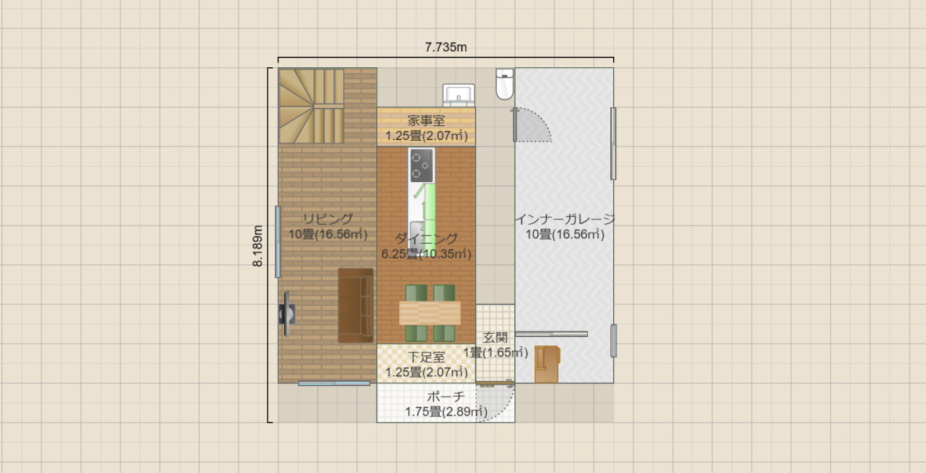 二階に風呂