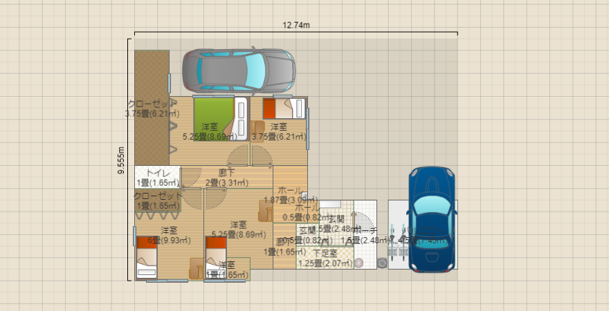 5号地202306026　階段上収納できない場合1