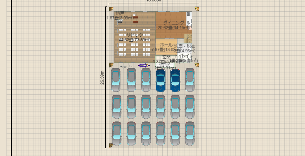 教会案佐鳴台１丁目（54名、18台）