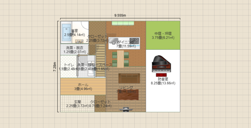 38.2坪の場合