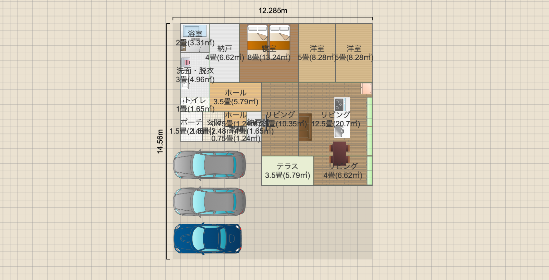 土間収納広め