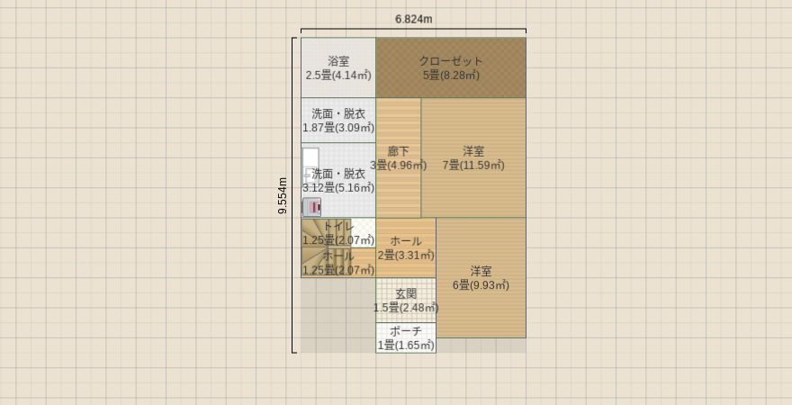 収納増やす、マック赤坂の間取り