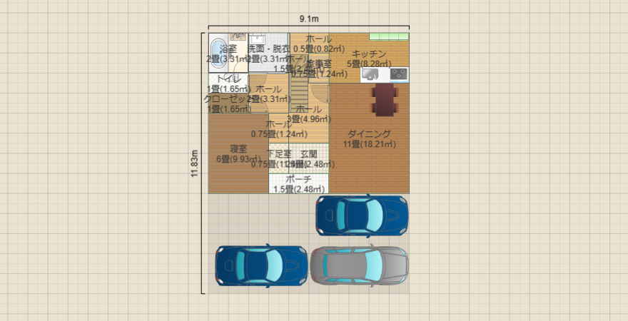 40坪　4LDKの家２階和室