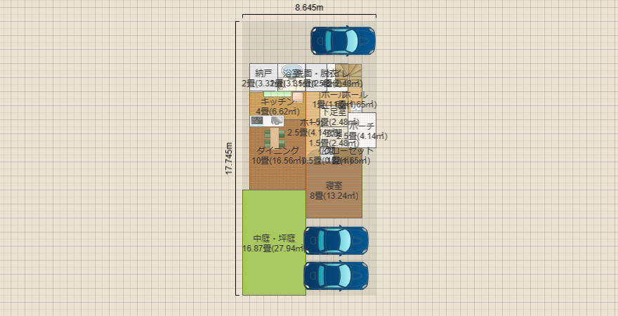 東玄関　4LDKの家　5