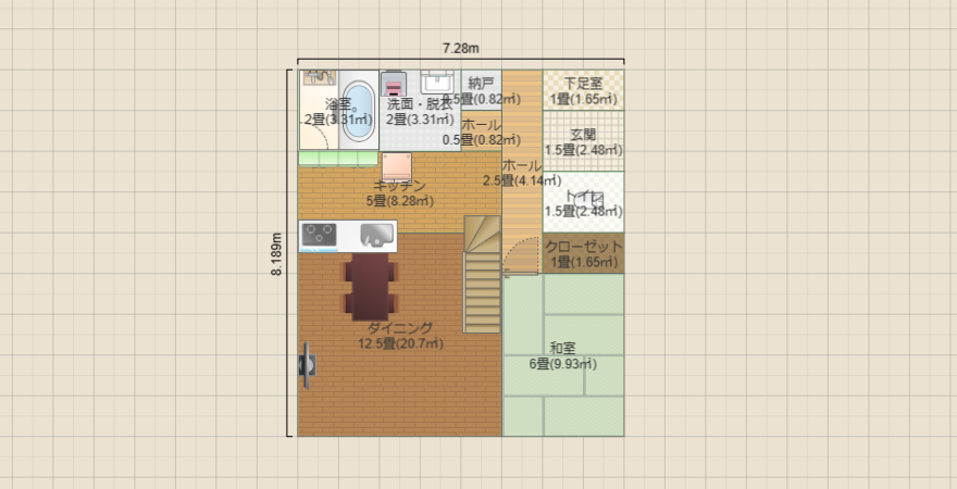 1階和室　34畳