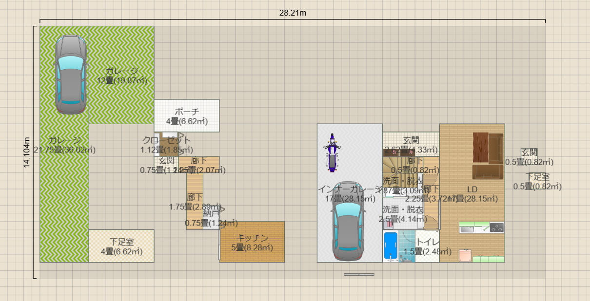 北野案5（土地202.88：14*14.5建蔽40:81.152容積80想定）