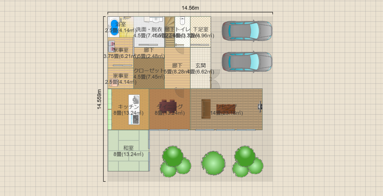 リビング吹き抜け