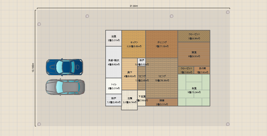 家族６人平屋暮らし 二階建て