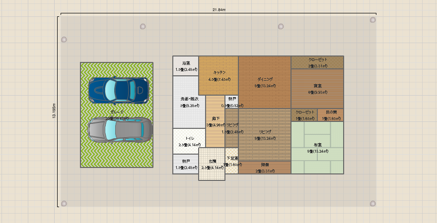 家族６人平屋暮らし 二階建て２