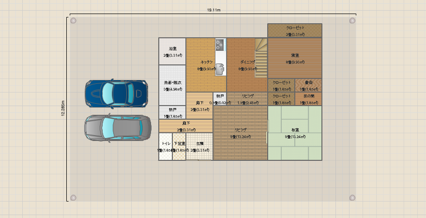 ６人家族２階建て　コンパクト４