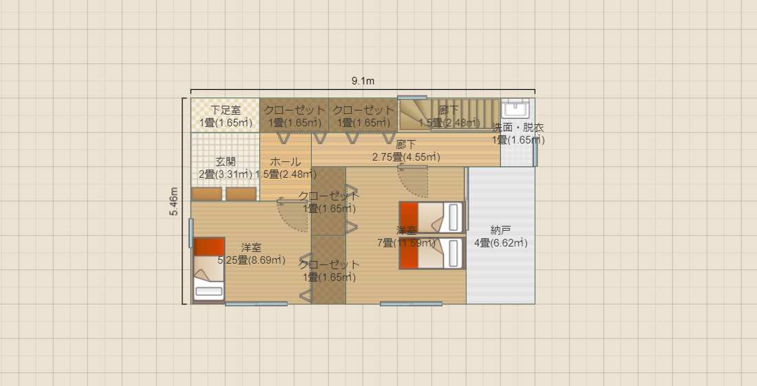 2階リビング(2LDK)