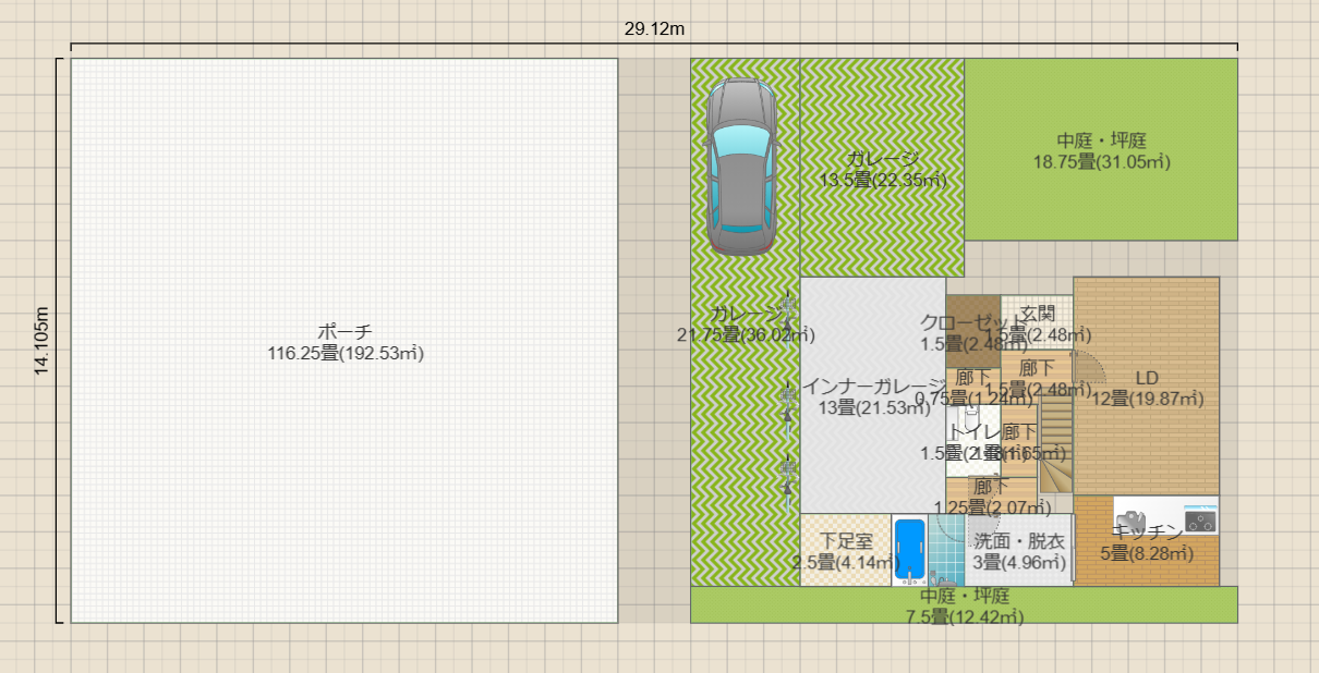 北野案1（土地202.88：14*14.5建蔽40:81.152容積80想定）