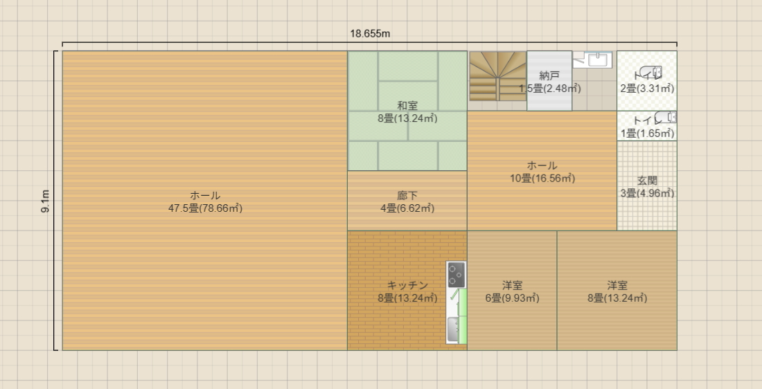 下池川会堂(51坪)+住居(25坪)