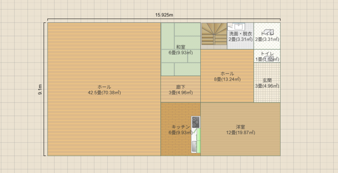 下池川会堂(64坪)