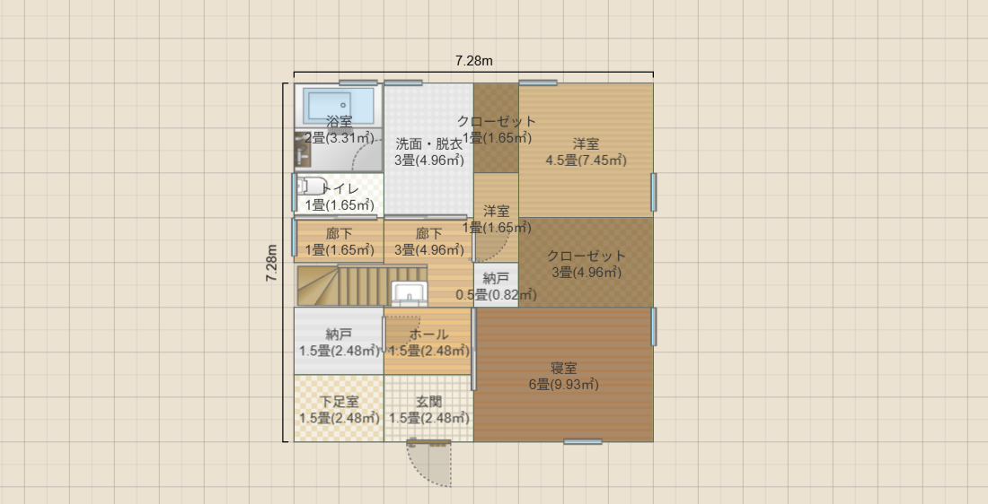 4×4総2階　LDK2階